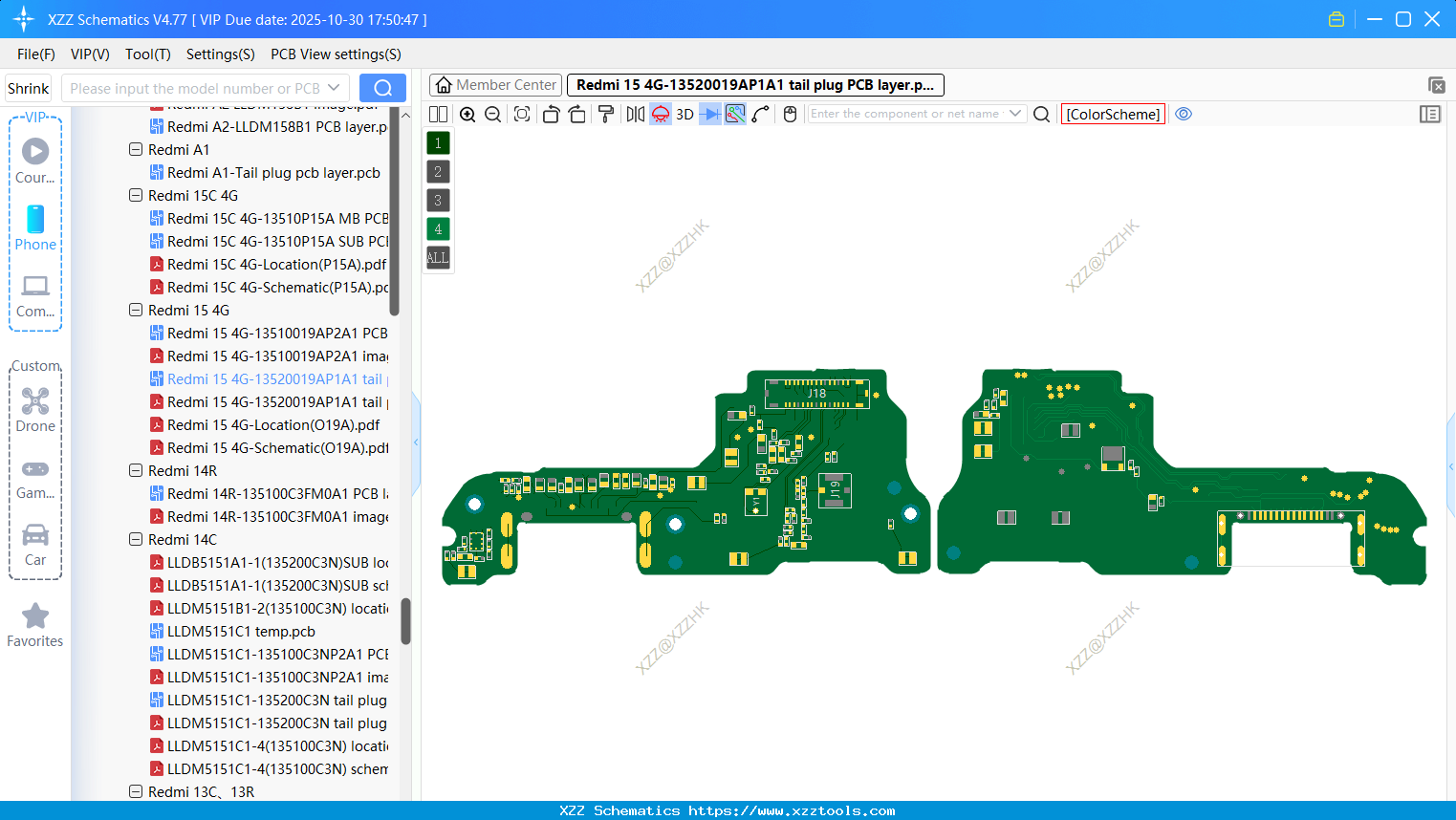 Xiaomi Redmi 15 4G-13520019AP1A1 Tail Plug PCB Layer